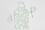 "Polar Bears" - Apron in Azure by Shannon Chen of Four Wet Feet Studio - Apron without personalization