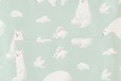 "Polar Bears" - Apron in Azure by Shannon Chen of Four Wet Feet Studio - Fabric Detail