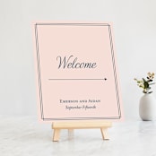 "Chic Gala" - Large Signs in Cotton Candy by Kimberly FitzSimons - On Small Tabletop Easel (sold separately)