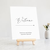 "Crescendo" - Large Signs in Snow by Griffinbell Paper Co. - On Small Tabletop Easel (sold separately)