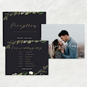 "Greenery Crown" - Large Signs in Navy by Susan Moyal - Text Layout Options for Large Signs