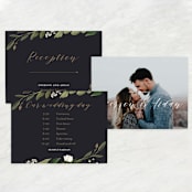 "Greenery Crown" - Large Signs in Navy by Susan Moyal - Text Layout Options for Large Signs