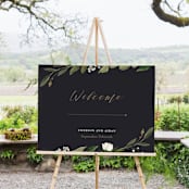 "Greenery Crown" - Large Signs in Navy by Susan Moyal - In Use