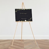 "Greenery Crown" - Large Signs in Navy by Susan Moyal - On Large Standing Easel (sold separately)
