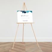 "Modern Tide Pools" - Large Signs in Turquoise by Erin Deegan - On Large Standing Easel (sold separately)