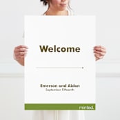 "Portrait" - Large Signs in Mint by Minted - With Person for Scale
