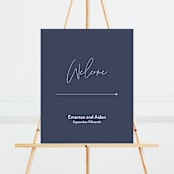 "Marked" - Large Signs in Navy by JoAnn Jinks - Front