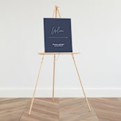 "Marked" - Large Signs in Navy by JoAnn Jinks - On Large Standing Easel (sold separately)