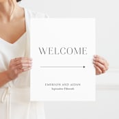 "Classy Type" - Large Signs in Lily by Hooray Creative - With Person for Scale