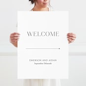 "Classy Type" - Large Signs in Lily by Hooray Creative - With Person for Scale
