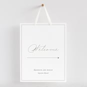 "Overlapping" - Large Signs in Cotton by Amy Kross - With Hanging Ribbon (sold separately)
