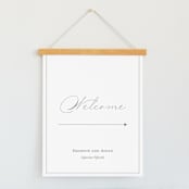 "Overlapping" - Large Signs in Cotton by Amy Kross - With Hanging Bar (sold separately)