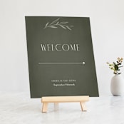 "Botanical Arches" - Large Signs in Moss by Kelly Schmidt - On Small Tabletop Easel (sold separately)