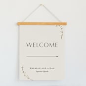 "Vine Wrap" - Large Signs in Cotton by Amy Kross - With Hanging Bar (sold separately)