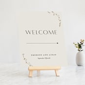 "Vine Wrap" - Large Signs in Cotton by Amy Kross - On Small Tabletop Easel (sold separately)