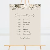 "Botanical Edge" - Large Signs in Latte by Susan Moyal - Front