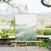 "Over the mountains" - Large Signs in Fern by Helen Halik - In Use