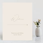 "Scripted Names" - Large Signs in Ecru by Hooray Creative - Front