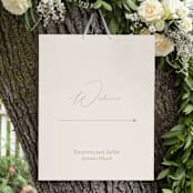"Scripted Names" - Large Signs in Ecru by Hooray Creative - In Use