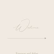 "Scripted Names" - Large Signs in Ecru by Hooray Creative - Close Up