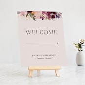 "Fleur" - Large Signs in Blush by Lori Wemple - On Small Tabletop Easel (sold separately)