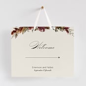 "poetique" - Large Signs in Autumn by Kate Ahn - With Hanging Ribbon (sold separately)