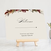 "poetique" - Large Signs in Autumn by Kate Ahn - On Small Tabletop Easel (sold separately)