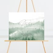"Over the mountains" - Large Signs in Fern by Helen Halik - Front