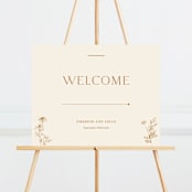 "Floral Type Arch" - Large Signs in Cream by Baumbirdy - Front