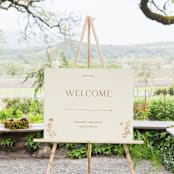 "Floral Type Arch" - Large Signs in Cream by Baumbirdy - In Use