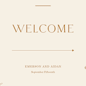 "Floral Type Arch" - Large Signs in Cream by Baumbirdy - Close Up