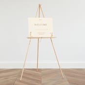 "Floral Type Arch" - Large Signs in Cream by Baumbirdy - On Large Standing Easel (sold separately)