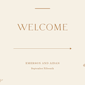 "Floral Type Arch" - Large Signs in Cream by Baumbirdy - Close Up