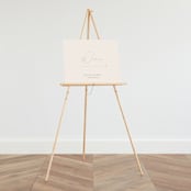 "Scripted Names" - Large Signs in Ecru by Hooray Creative - On Large Standing Easel (sold separately)