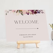 "Fleur" - Large Signs in Blush by Lori Wemple - On Small Tabletop Easel (sold separately)