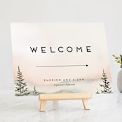 "Every Single Dawn With You" - Large Signs in Forest by Petra Kern - On Small Tabletop Easel (sold separately)