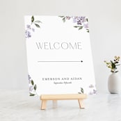 "Sweeping Vine" - Large Signs in Periwinkle by Itsy Belle Studio - On Small Tabletop Easel (sold separately)