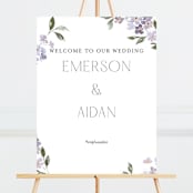 "Sweeping Vine" - Large Signs in Periwinkle by Itsy Belle Studio - Front
