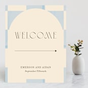"Checker Wash" - Large Signs in Ivory by Baumbirdy - Front