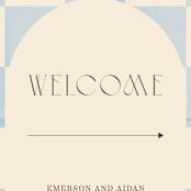 "Checker Wash" - Large Signs in Ivory by Baumbirdy - Close Up
