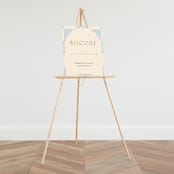 "Checker Wash" - Large Signs in Ivory by Baumbirdy - On Large Standing Easel (sold separately)