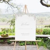 "Romantic Wreath" - Large Signs in Chantilly by Wildfield Paper Co - In Use