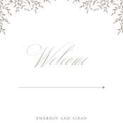 "Romantic Wreath" - Large Signs in Chantilly by Wildfield Paper Co - Close Up