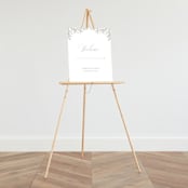 "Romantic Wreath" - Large Signs in Chantilly by Wildfield Paper Co - On Large Standing Easel (sold separately)