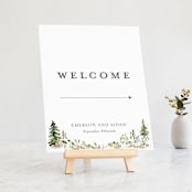 "Great Outdoors" - Large Signs in Forest by Petra Kern - On Small Tabletop Easel (sold separately)