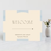 "Checker Wash" - Large Signs in Ivory by Baumbirdy - Front