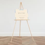 "Checker Wash" - Large Signs in Ivory by Baumbirdy - On Large Standing Easel (sold separately)