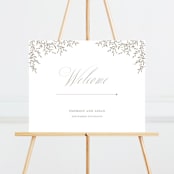 "Romantic Wreath" - Large Signs in Chantilly by Wildfield Paper Co - Front