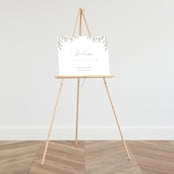 "Romantic Wreath" - Large Signs in Chantilly by Wildfield Paper Co - On Large Standing Easel (sold separately)