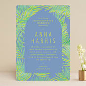 "botanical beach" - Bachelorette Party Invitations in Palm by Baumbirdy - Front